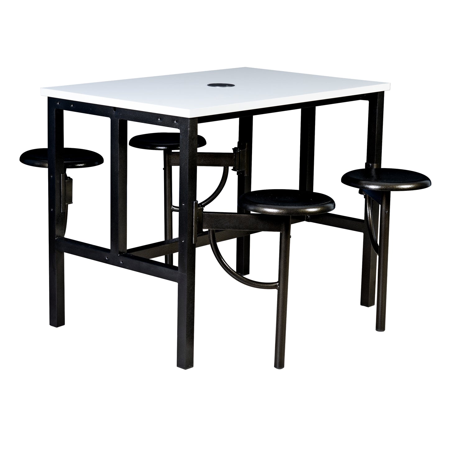 Regency Endure Standing Height Collaborative Table & Chair Set with 4 Pull-Out Stools 31.25"W x 48"L x 38"H (REG-9004-XXX-DVN)