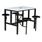 Regency Endure Standing Height Collaborative Table & Chair Set with 4 Pull-Out Stools 31.25