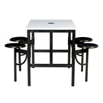 Regency Endure Standing Height Collaborative Table & Chair Set with 4 Pull-Out Stools 31.25
