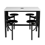 Regency Endure Standing Height Collaborative Table & Chair Set with 4 Pull-Out Stools 31.25
