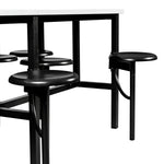 Regency Endure Standing Height Collaborative Table & Chair Set with 8 Pull-Out Stools 31.25
