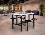 Regency Endure Standing Height Collaborative Table & Chair Set with 4 Pull-Out Stools 31.25