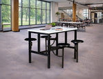 Regency Endure Standing Height Collaborative Table & Chair Set with 4 Pull-Out Stools 31.25