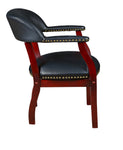 Regency Low Curved Back Ivy League Captain Chair with Saddle Seat - Traditional Chairs Side & Guest Seating 18