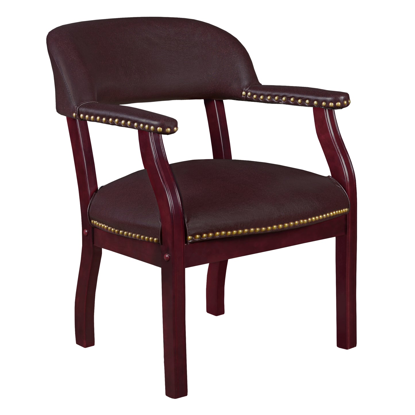 Regency Low Curved Back Ivy League Captain Chair with Saddle Seat - Traditional Chairs Side & Guest Seating 18"H (REG-9004XXX)