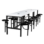 Regency Endure Standing Height Collaborative Table & Chair Set with 12 Pull-Out Stools 31.25