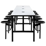 Regency Endure Standing Height Collaborative Table & Chair Set with 12 Pull-Out Stools 31.25