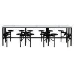 Regency Endure Standing Height Collaborative Table & Chair Set with 12 Pull-Out Stools 31.25