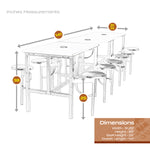Regency Endure Standing Height Collaborative Table & Chair Set with 12 Pull-Out Stools 31.25
