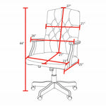 Regency Ivy League Seating Traditional Chair Swivel Timeless Spindle-Back Design with High-Mobility Rolling Base 18-21