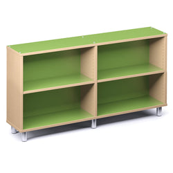 Russwood Library Furniture Envision Series Bay Shelving - 36"H Single Sided - 2 Bay - Palette style shelving (RUS-PT-1S-36-2B)
