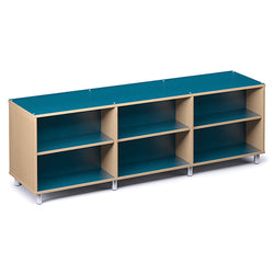 Russwood Library Furniture Envision Series Bay Shelving - 36"H Single Sided - 3 Bay - Palette style shelving (RUS-PT-1S-36-3B)
