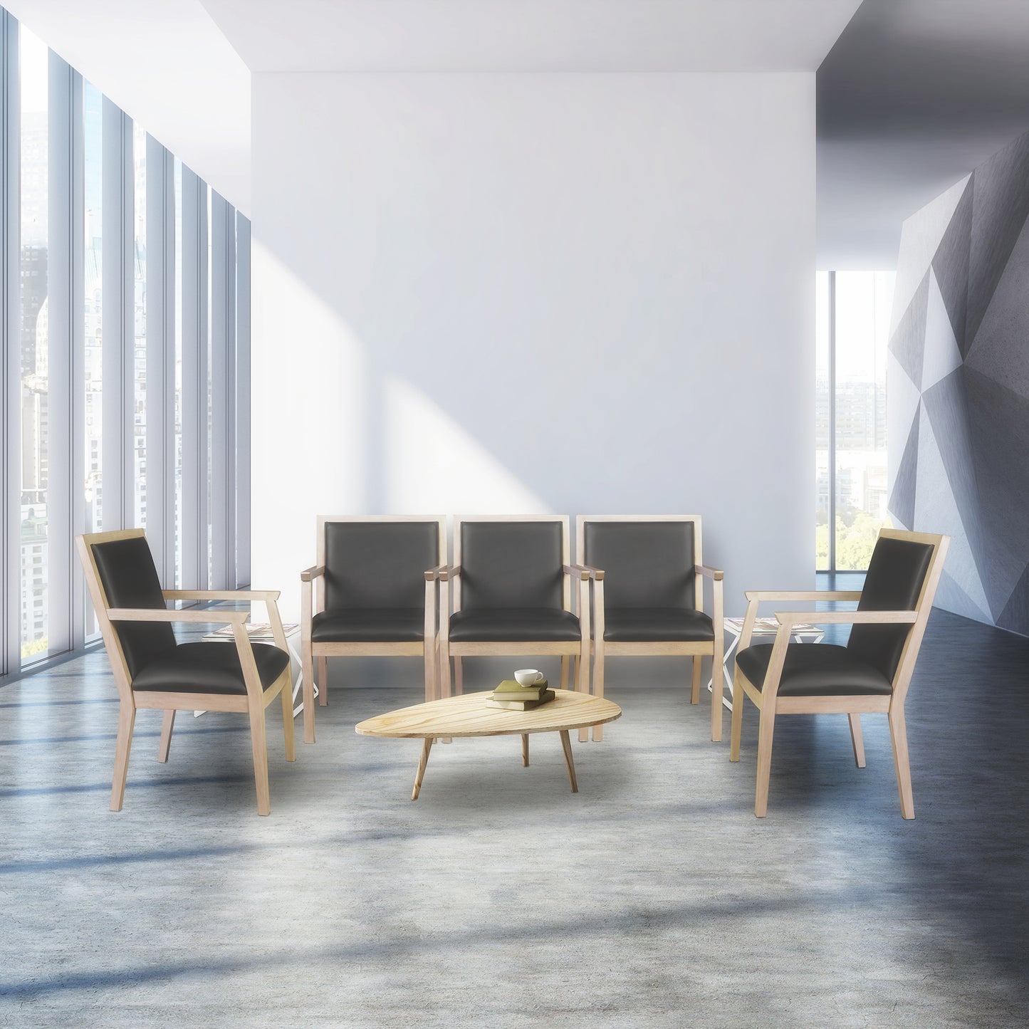 Regency Regent WallGuard Guest and Reception Waiting Room Wood Side Chair Seating Side and Guest 19"H (REG-9875XXX)