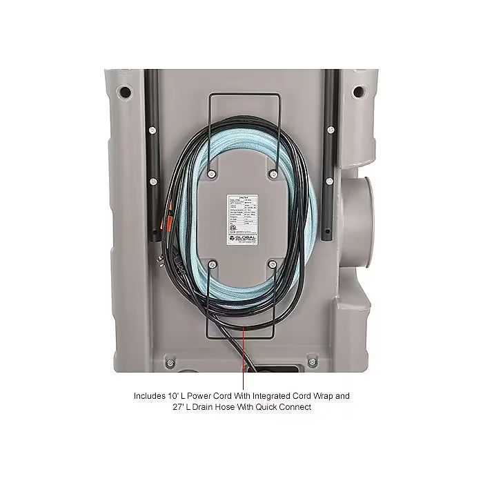 Global Industrial Low Grain Refrigerant Dehumidifier w/ Pump, 120V, 250 Pints (GLB-246704)