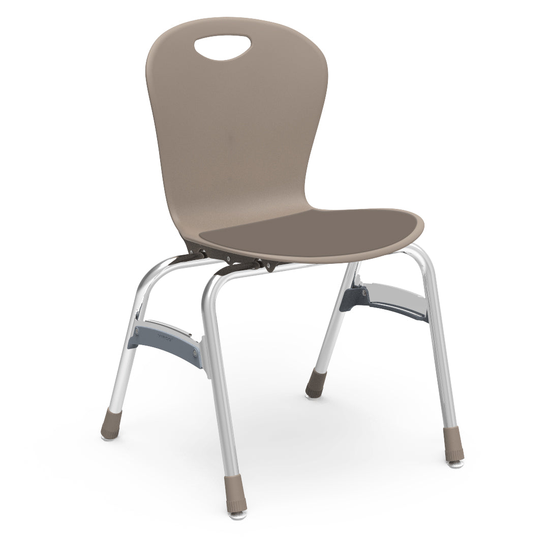 Virco ZU418LP - Zuma Series 4-Legged Ergonomic Stack Chair, Contoured Seat/Back - 18" Seat Height (Virco ZU418LP)