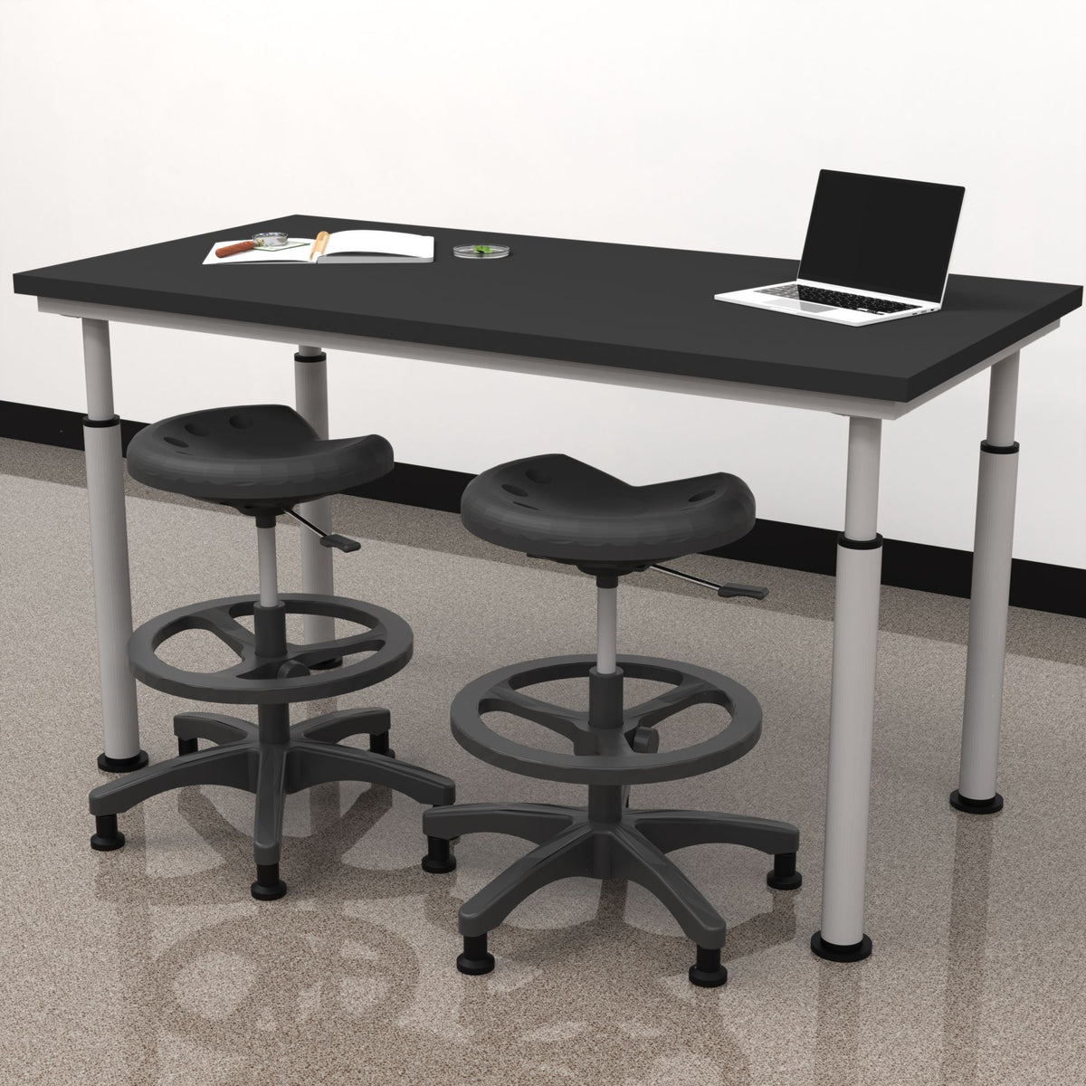 Diversified Woodcrafts Adjustable Height Table - 60"W x 42"D (DIV-ALT-6042BL)