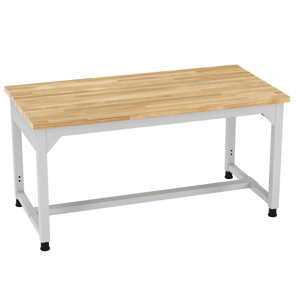 Diversified Woodcrafts Heavy-Duty Adjustable Height Solid Maple Workbench 60"W x 30"L x 25.5"- 35.5"H (DIV-AMS60305X)