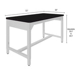 Diversified Woodcrafts Heavy-Duty Adjustable Height Solid Maple Workbench 72