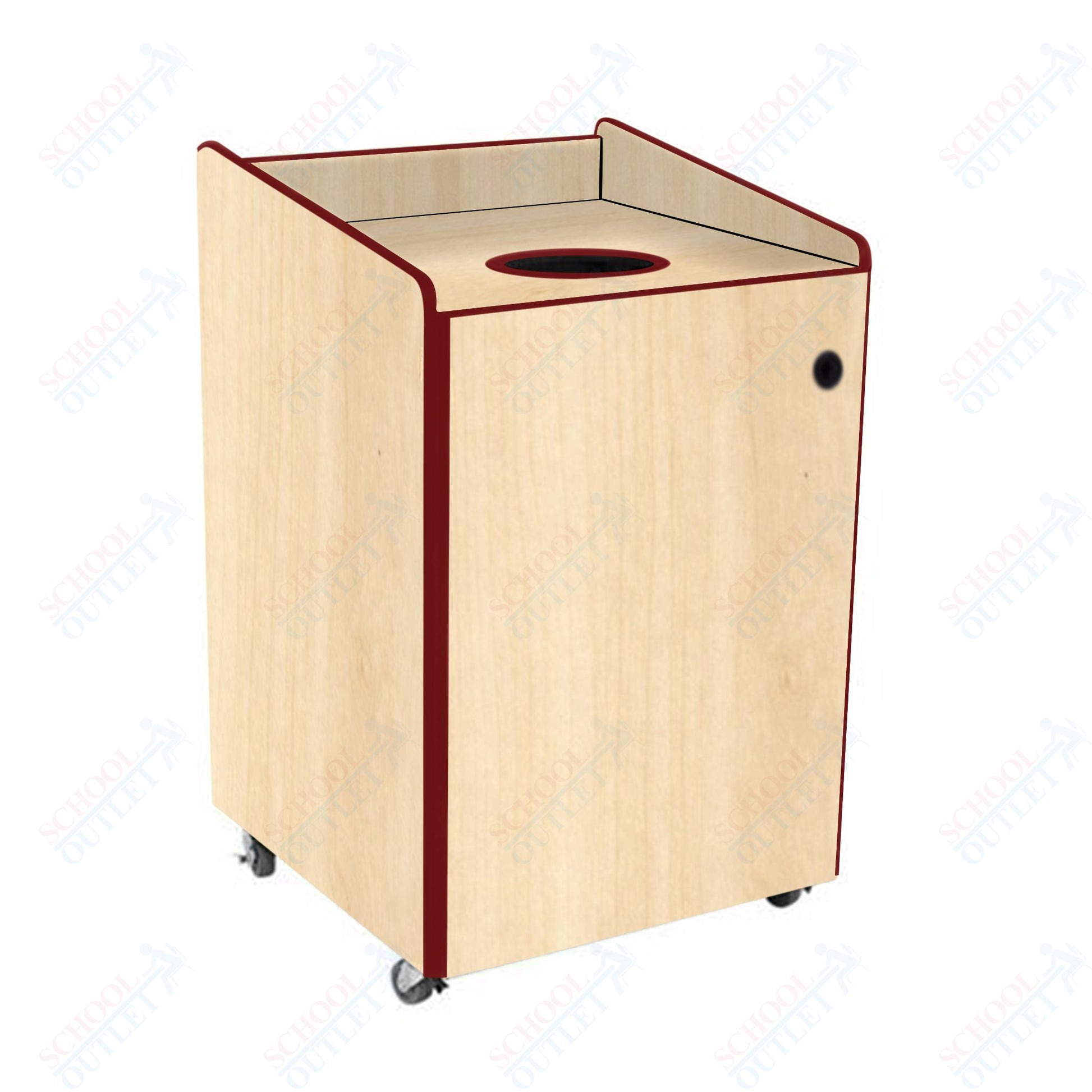 AmTab Heavy - Duty Recycling Receptacle - Applicable for 44 Gallon Cans and Drums - 33"W x 32"L x 46"H (AMT - HDRR44) - SchoolOutlet
