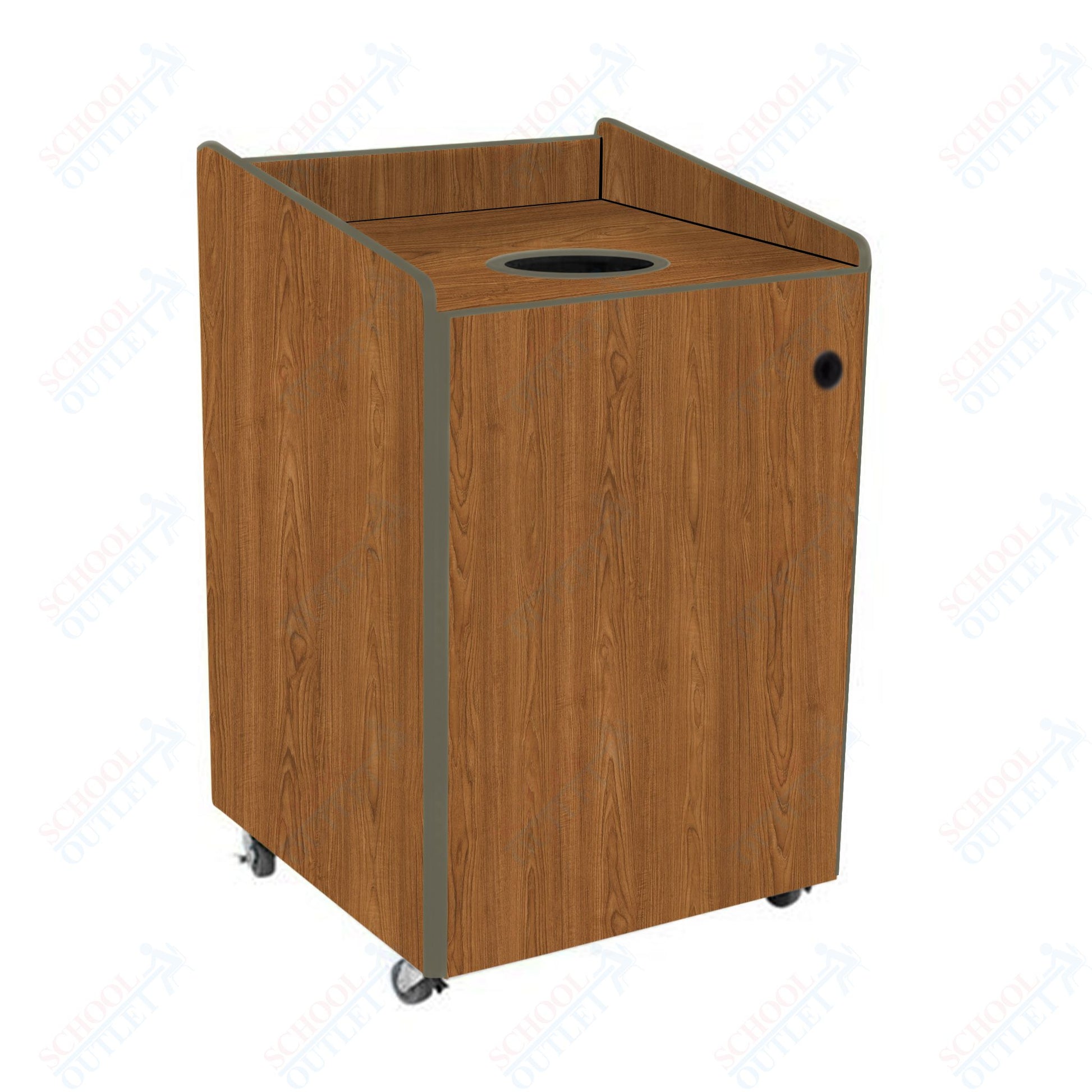 AmTab Heavy - Duty Recycling Receptacle - Applicable for 44 Gallon Cans and Drums - 33"W x 32"L x 46"H (AMT - HDRR44) - SchoolOutlet