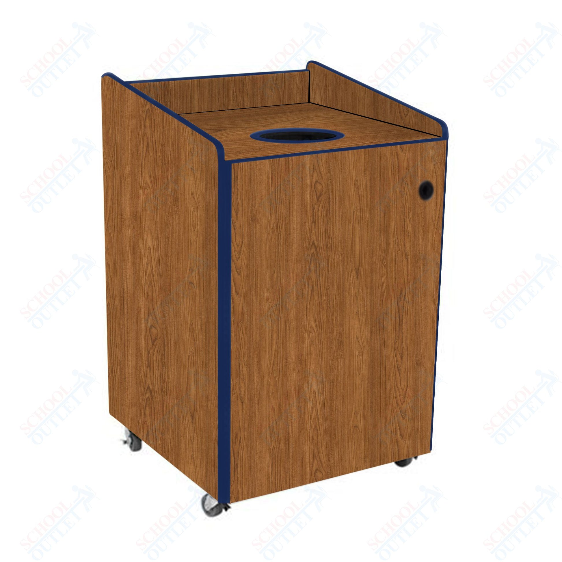 AmTab Heavy - Duty Recycling Receptacle - Applicable for 44 Gallon Cans and Drums - 33"W x 32"L x 46"H (AMT - HDRR44) - SchoolOutlet