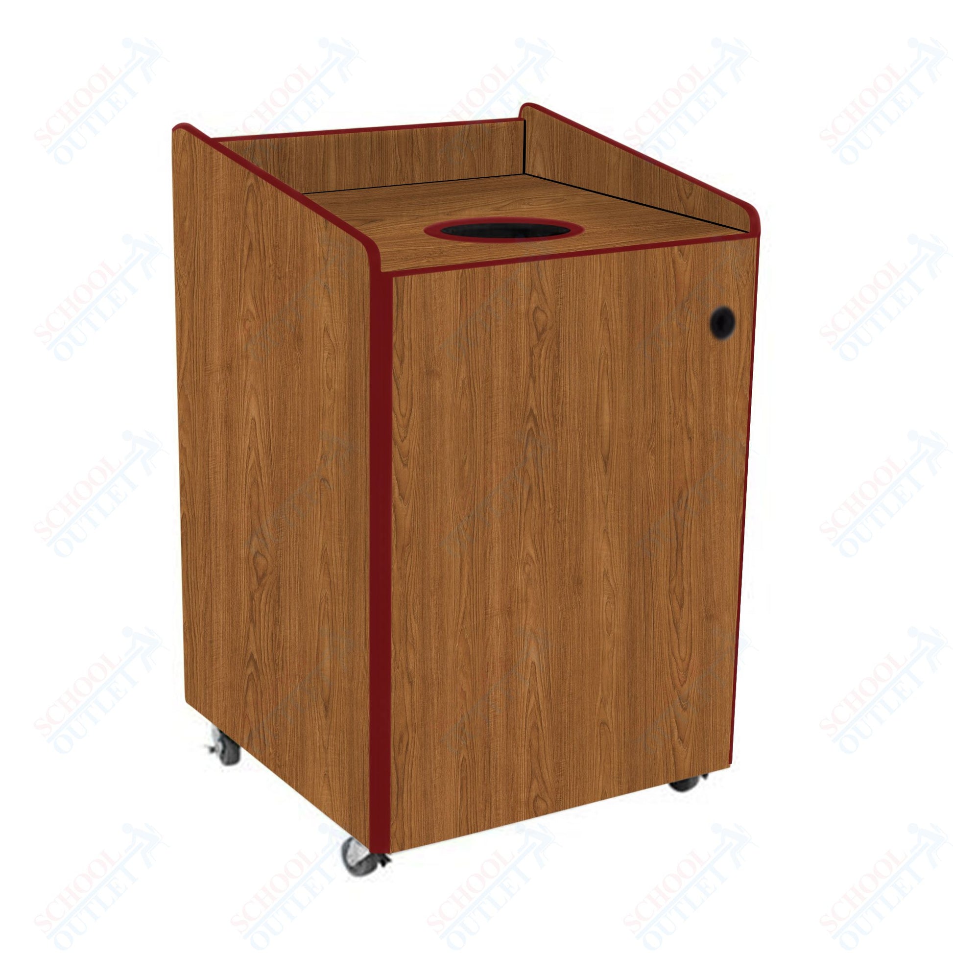 AmTab Heavy - Duty Recycling Receptacle - Applicable for 44 Gallon Cans and Drums - 33"W x 32"L x 46"H (AMT - HDRR44) - SchoolOutlet