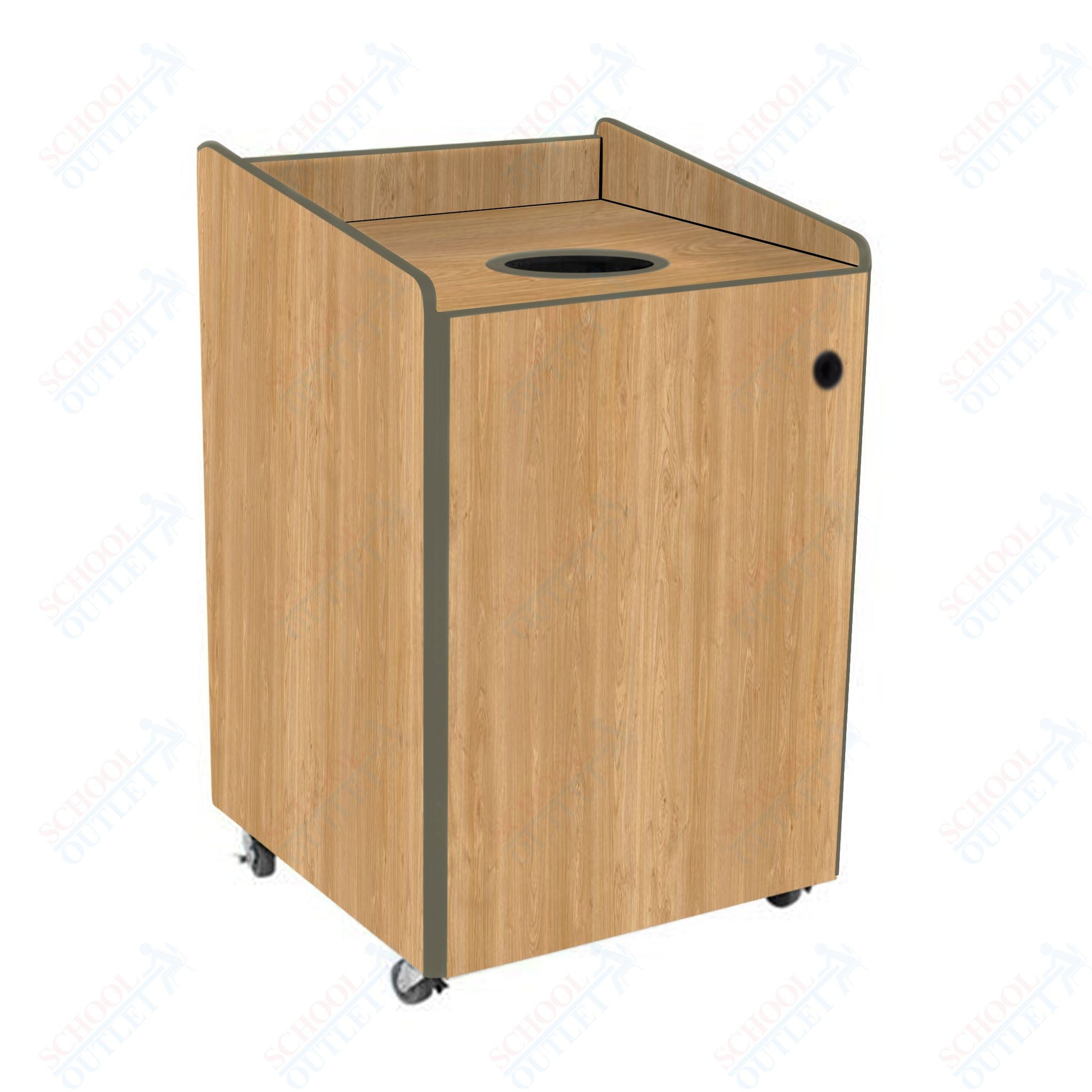 AmTab Heavy - Duty Recycling Receptacle - Applicable for 44 Gallon Cans and Drums - 33"W x 32"L x 46"H (AMT - HDRR44) - SchoolOutlet