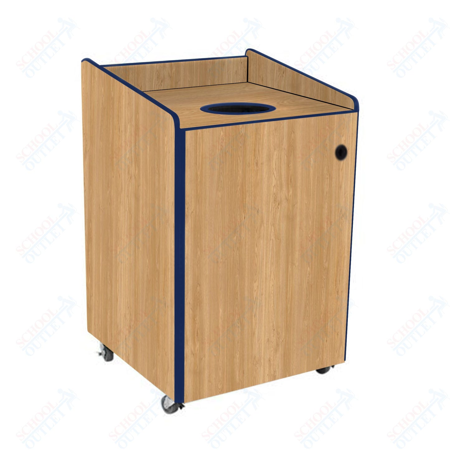 AmTab Heavy - Duty Recycling Receptacle - Applicable for 44 Gallon Cans and Drums - 33"W x 32"L x 46"H (AMT - HDRR44) - SchoolOutlet