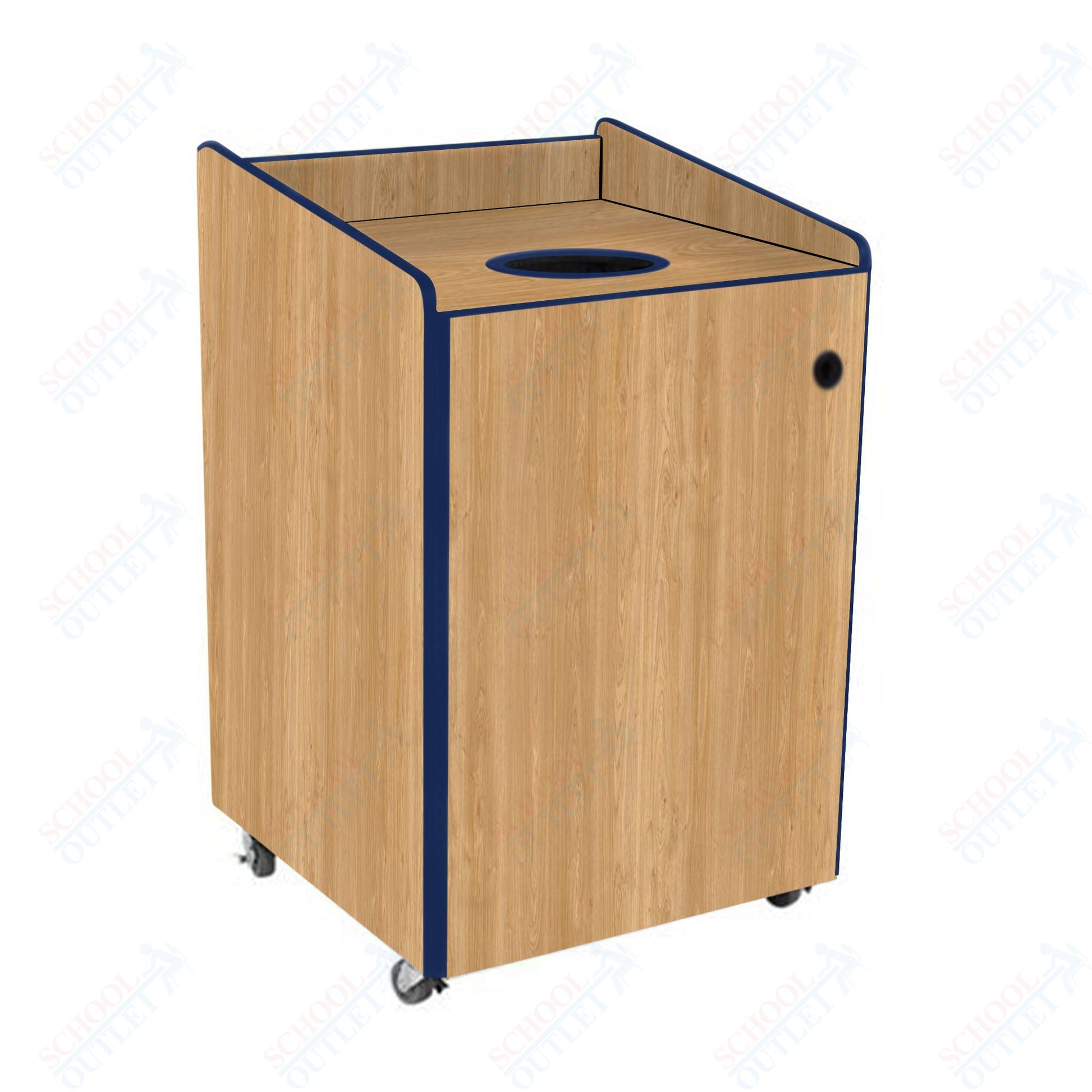 AmTab Heavy - Duty Recycling Receptacle - Applicable for 44 Gallon Cans and Drums - 33"W x 32"L x 46"H (AMT - HDRR44) - SchoolOutlet