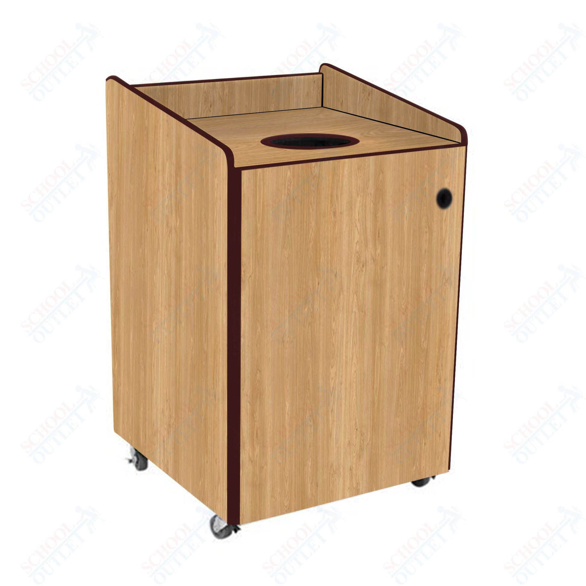 AmTab Heavy - Duty Recycling Receptacle - Applicable for 44 Gallon Cans and Drums - 33"W x 32"L x 46"H (AMT - HDRR44) - SchoolOutlet