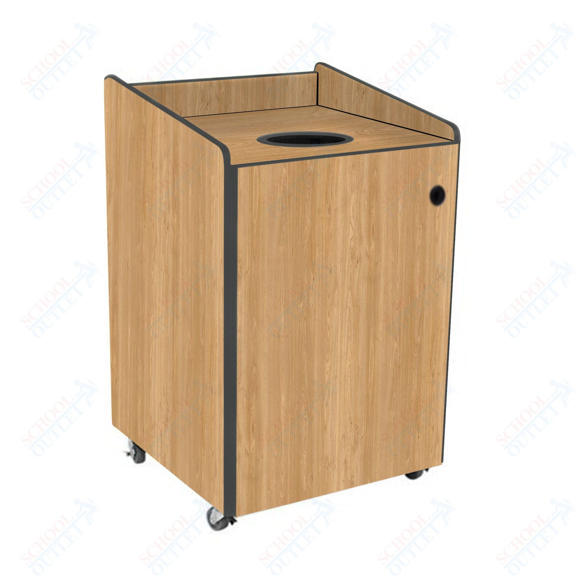 AmTab Heavy - Duty Recycling Receptacle - Applicable for 44 Gallon Cans and Drums - 33"W x 32"L x 46"H (AMT - HDRR44) - SchoolOutlet