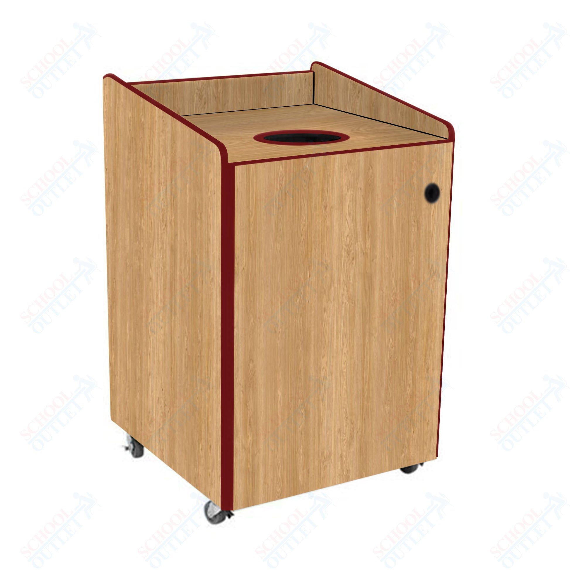 AmTab Heavy - Duty Recycling Receptacle - Applicable for 44 Gallon Cans and Drums - 33"W x 32"L x 46"H (AMT - HDRR44) - SchoolOutlet