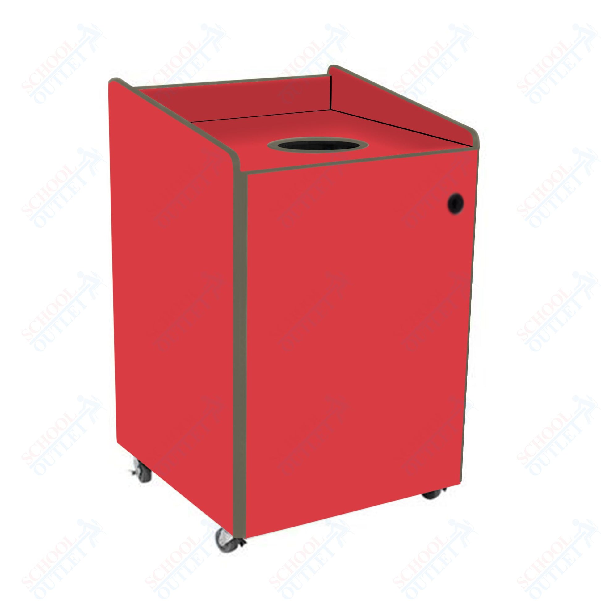 AmTab Heavy - Duty Recycling Receptacle - Applicable for 44 Gallon Cans and Drums - 33"W x 32"L x 46"H (AMT - HDRR44) - SchoolOutlet