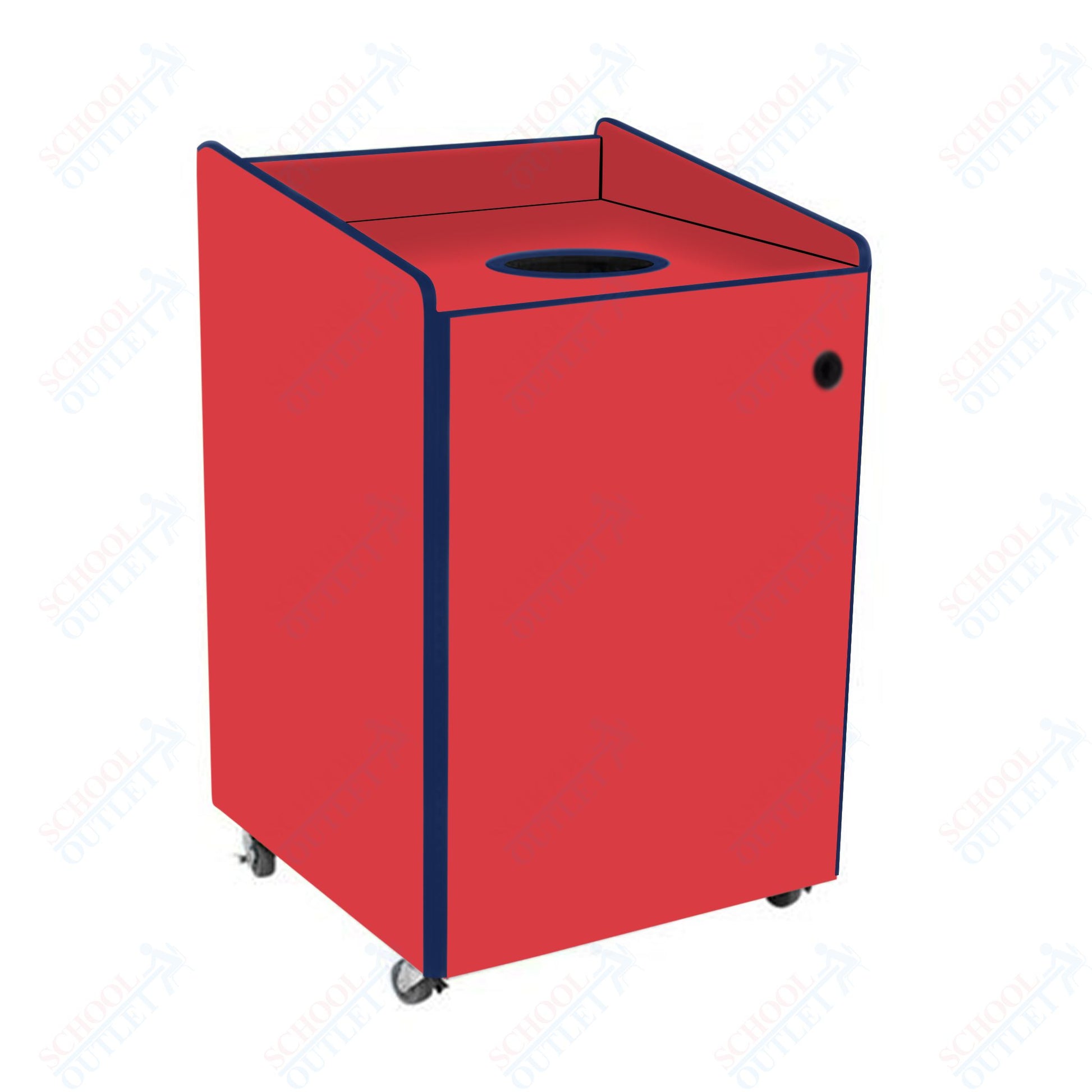 AmTab Heavy - Duty Recycling Receptacle - Applicable for 44 Gallon Cans and Drums - 33"W x 32"L x 46"H (AMT - HDRR44) - SchoolOutlet