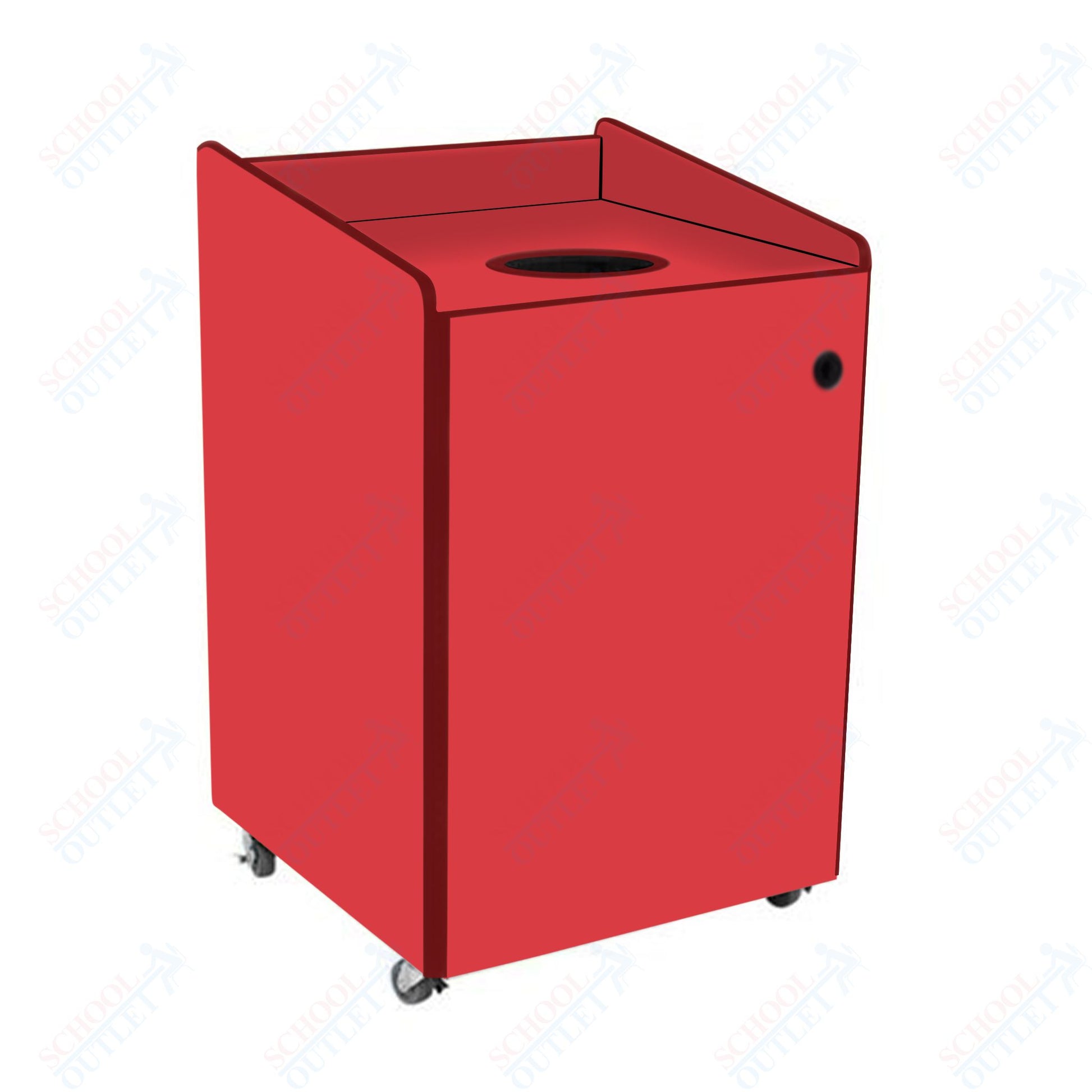 AmTab Heavy - Duty Recycling Receptacle - Applicable for 44 Gallon Cans and Drums - 33"W x 32"L x 46"H (AMT - HDRR44) - SchoolOutlet