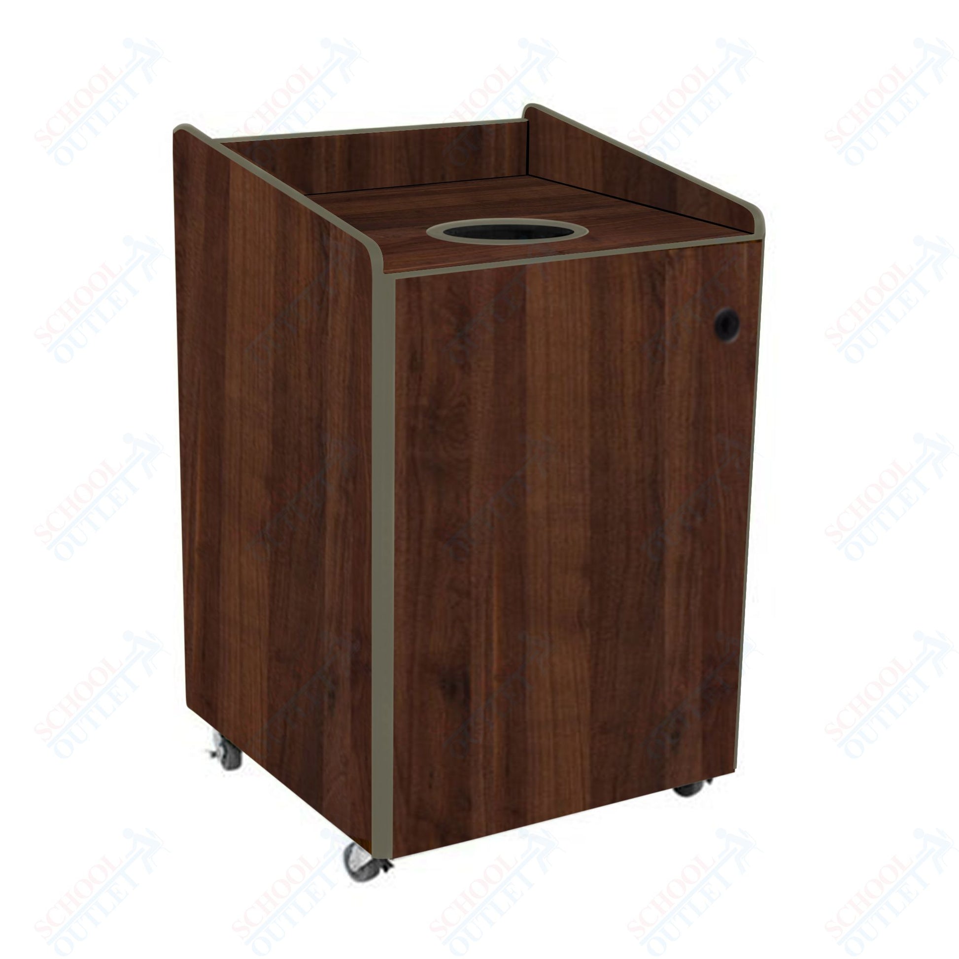 AmTab Heavy - Duty Recycling Receptacle - Applicable for 44 Gallon Cans and Drums - 33"W x 32"L x 46"H (AMT - HDRR44) - SchoolOutlet