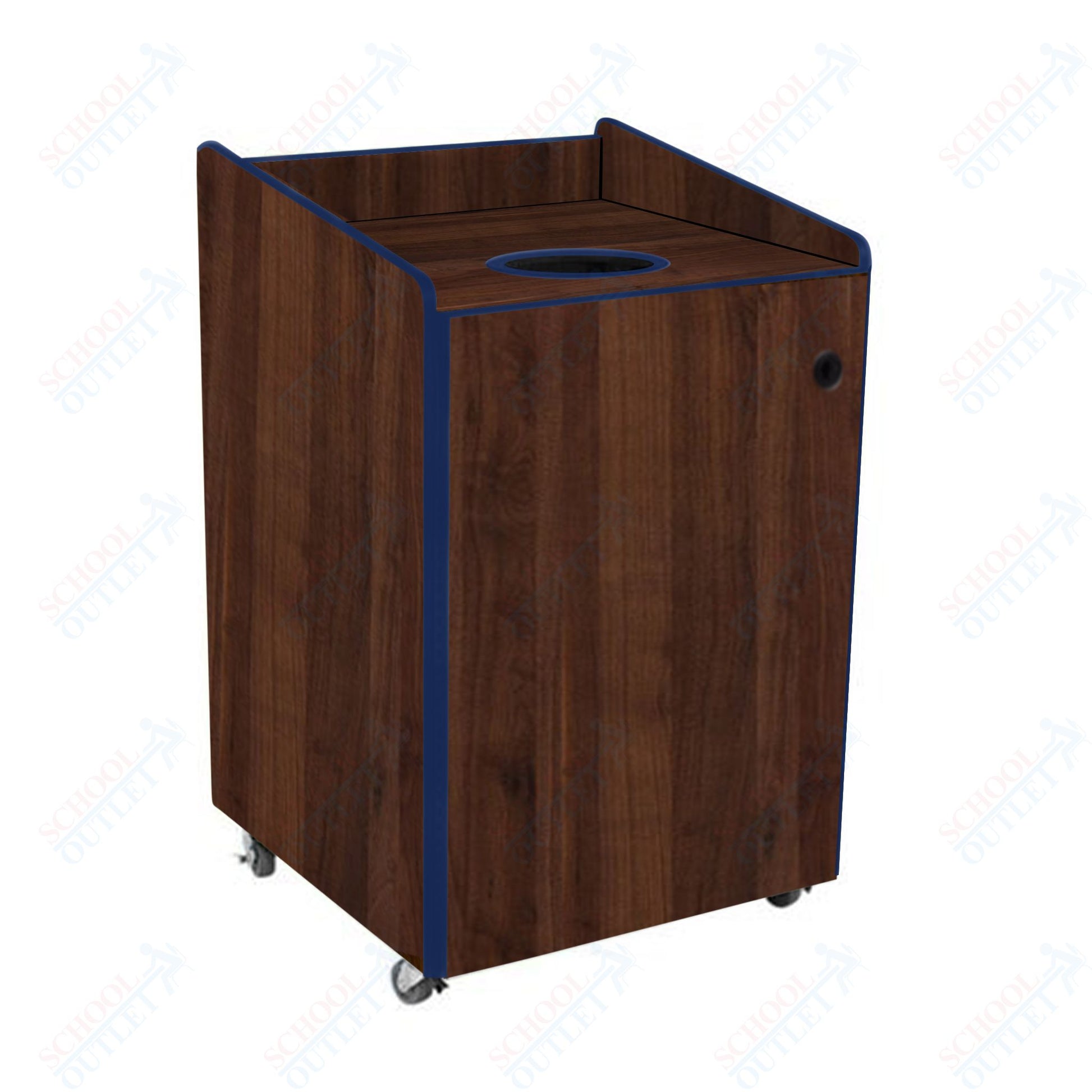 AmTab Heavy - Duty Recycling Receptacle - Applicable for 44 Gallon Cans and Drums - 33"W x 32"L x 46"H (AMT - HDRR44) - SchoolOutlet