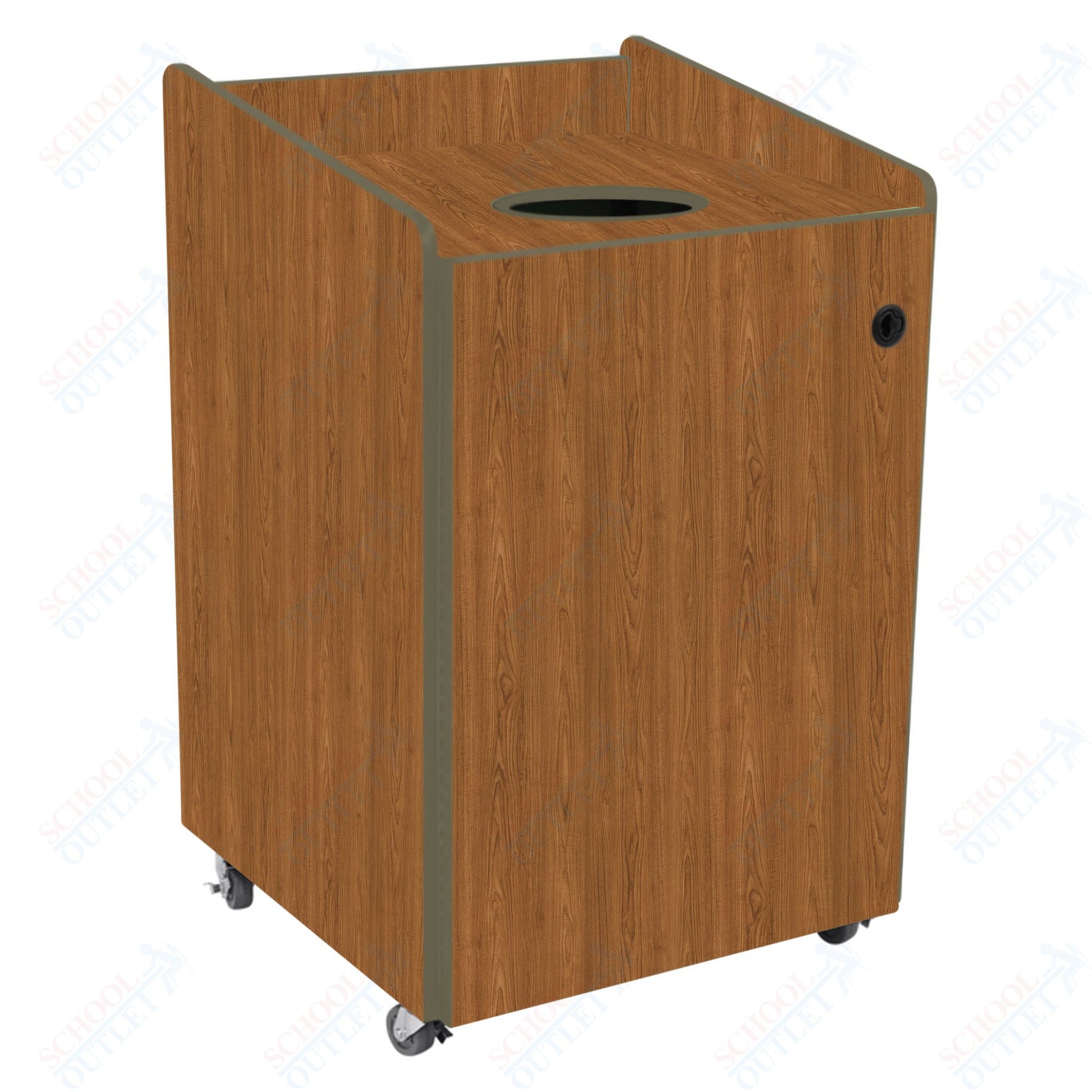 AmTab Heavy - Duty Recycling Receptacle - Applicable for 55 Gallon Cans and Drums - 33"W x 32"L x 50"H (AMT - HDRR55) - SchoolOutlet