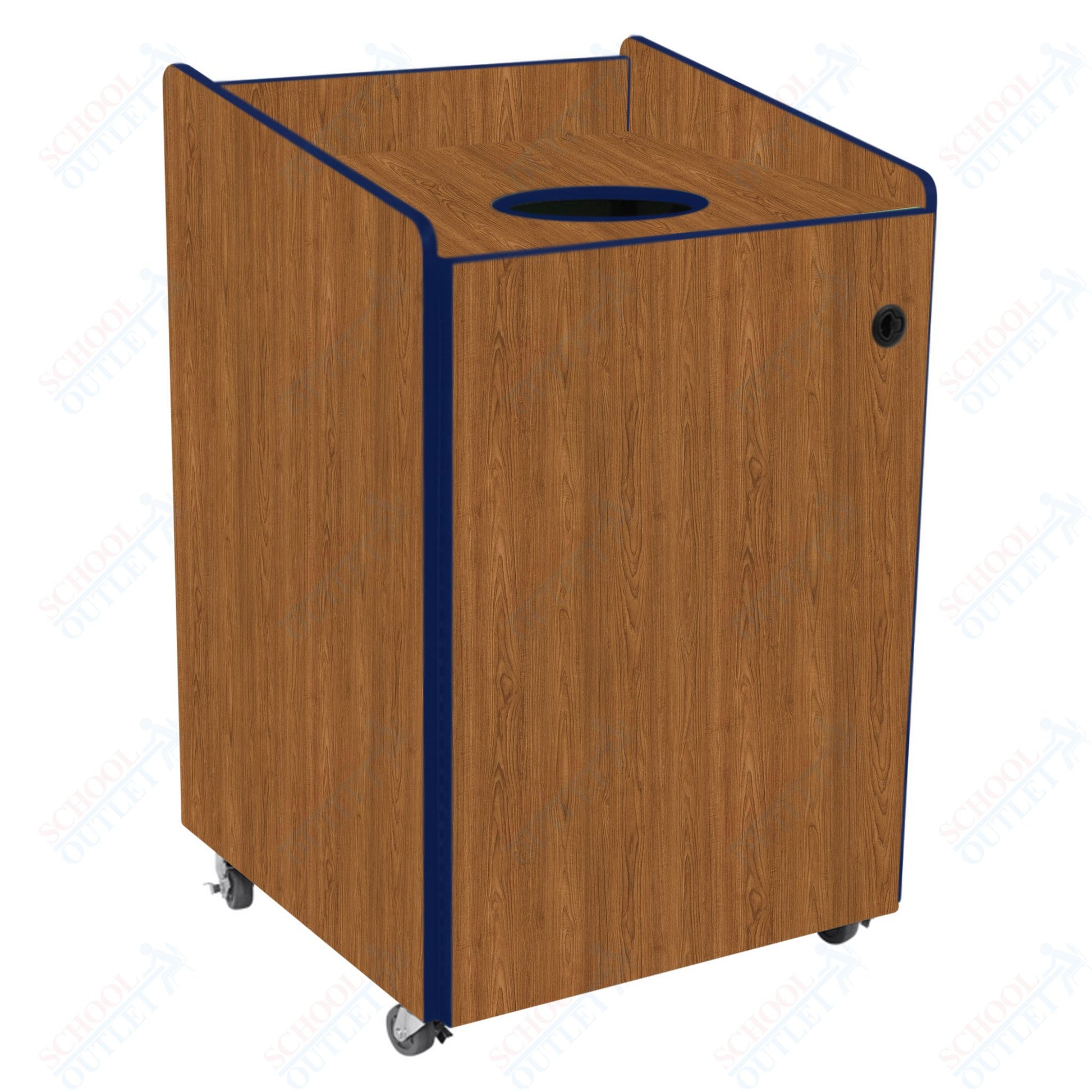 AmTab Heavy - Duty Recycling Receptacle - Applicable for 55 Gallon Cans and Drums - 33"W x 32"L x 50"H (AMT - HDRR55) - SchoolOutlet