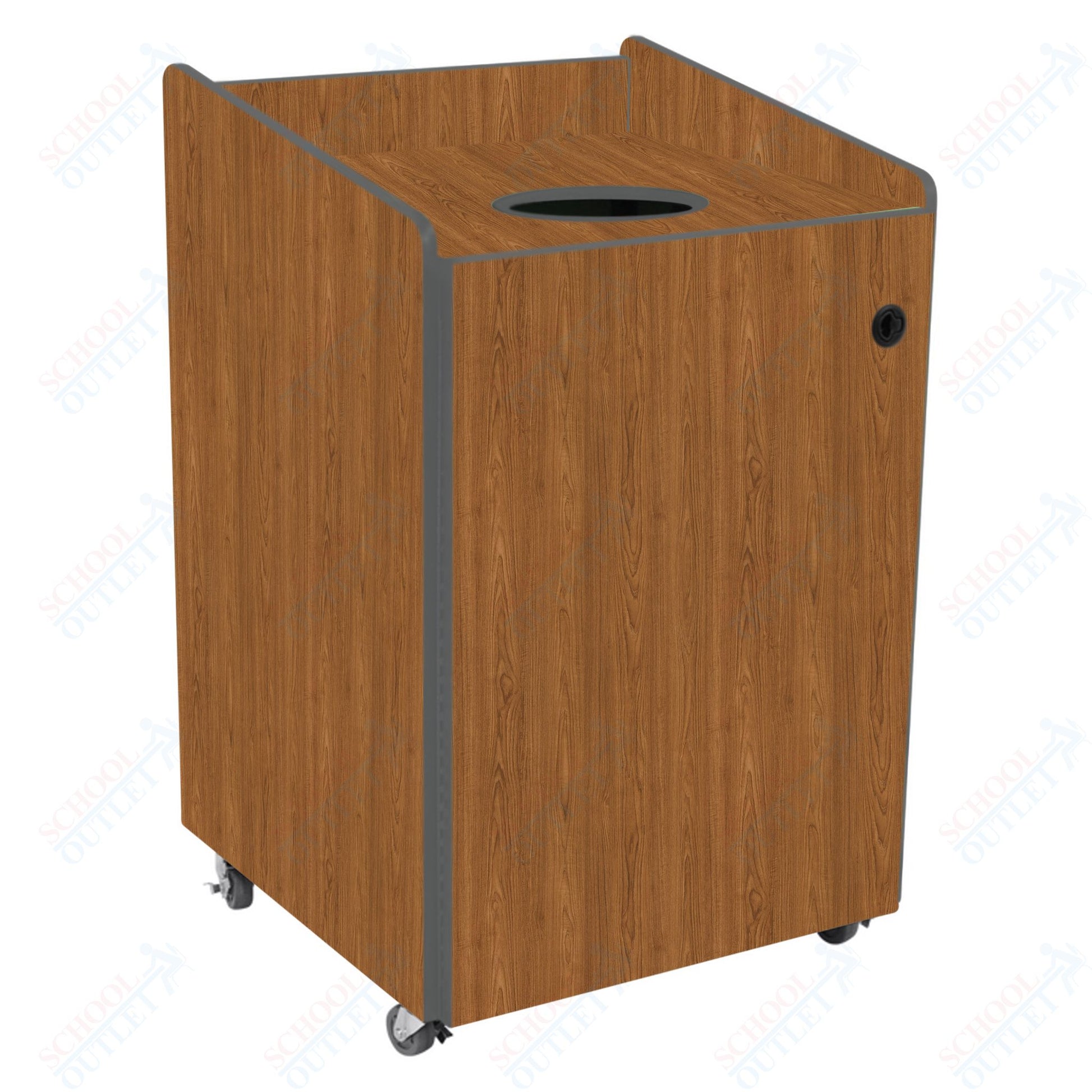 AmTab Heavy - Duty Recycling Receptacle - Applicable for 55 Gallon Cans and Drums - 33"W x 32"L x 50"H (AMT - HDRR55) - SchoolOutlet