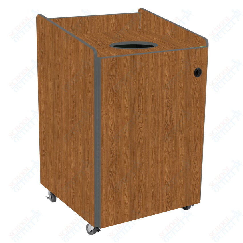 AmTab Heavy - Duty Recycling Receptacle - Applicable for 55 Gallon Cans and Drums - 33"W x 32"L x 50"H (AMT - HDRR55) - SchoolOutlet
