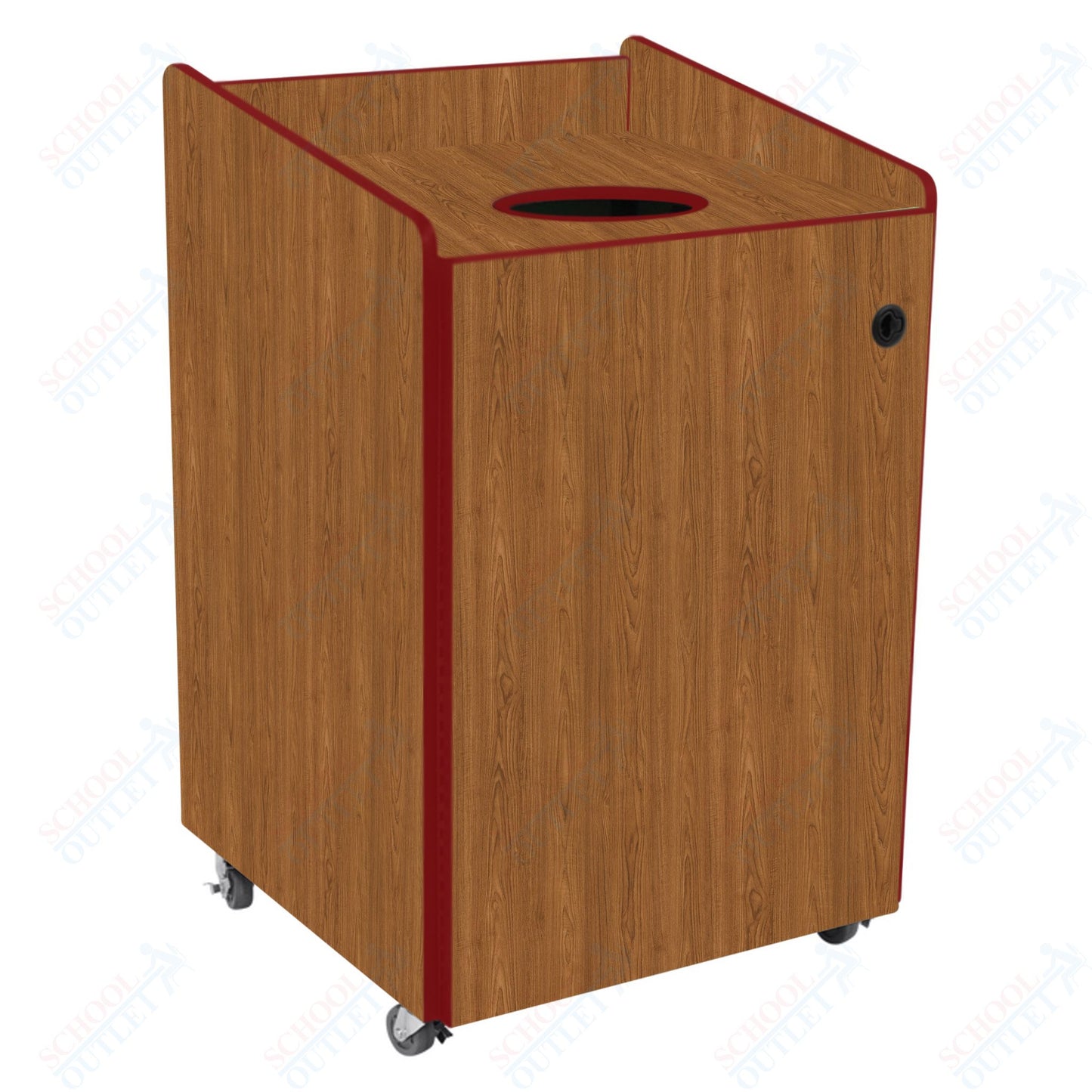 AmTab Heavy - Duty Recycling Receptacle - Applicable for 55 Gallon Cans and Drums - 33"W x 32"L x 50"H (AMT - HDRR55) - SchoolOutlet