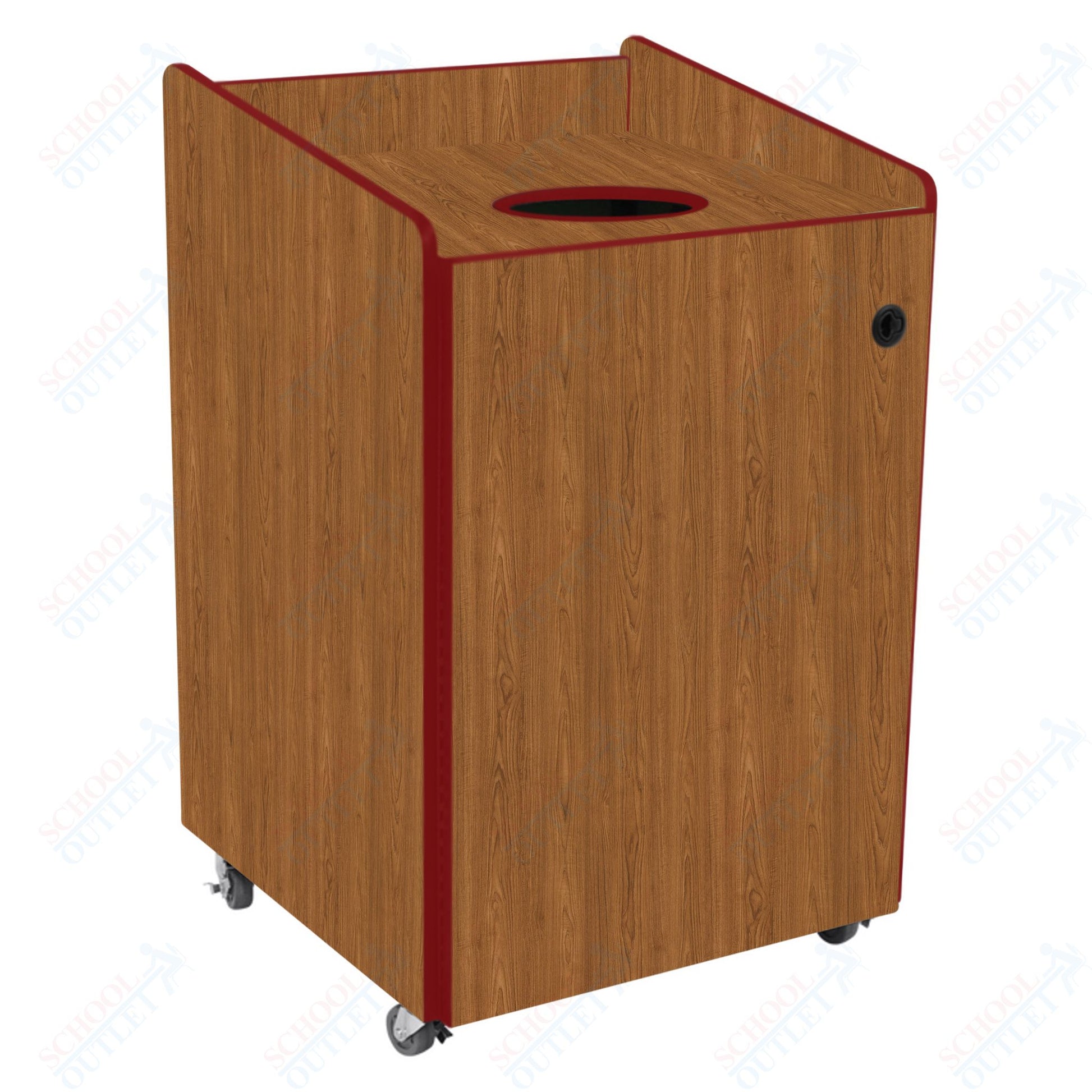 AmTab Heavy - Duty Recycling Receptacle - Applicable for 55 Gallon Cans and Drums - 33"W x 32"L x 50"H (AMT - HDRR55) - SchoolOutlet