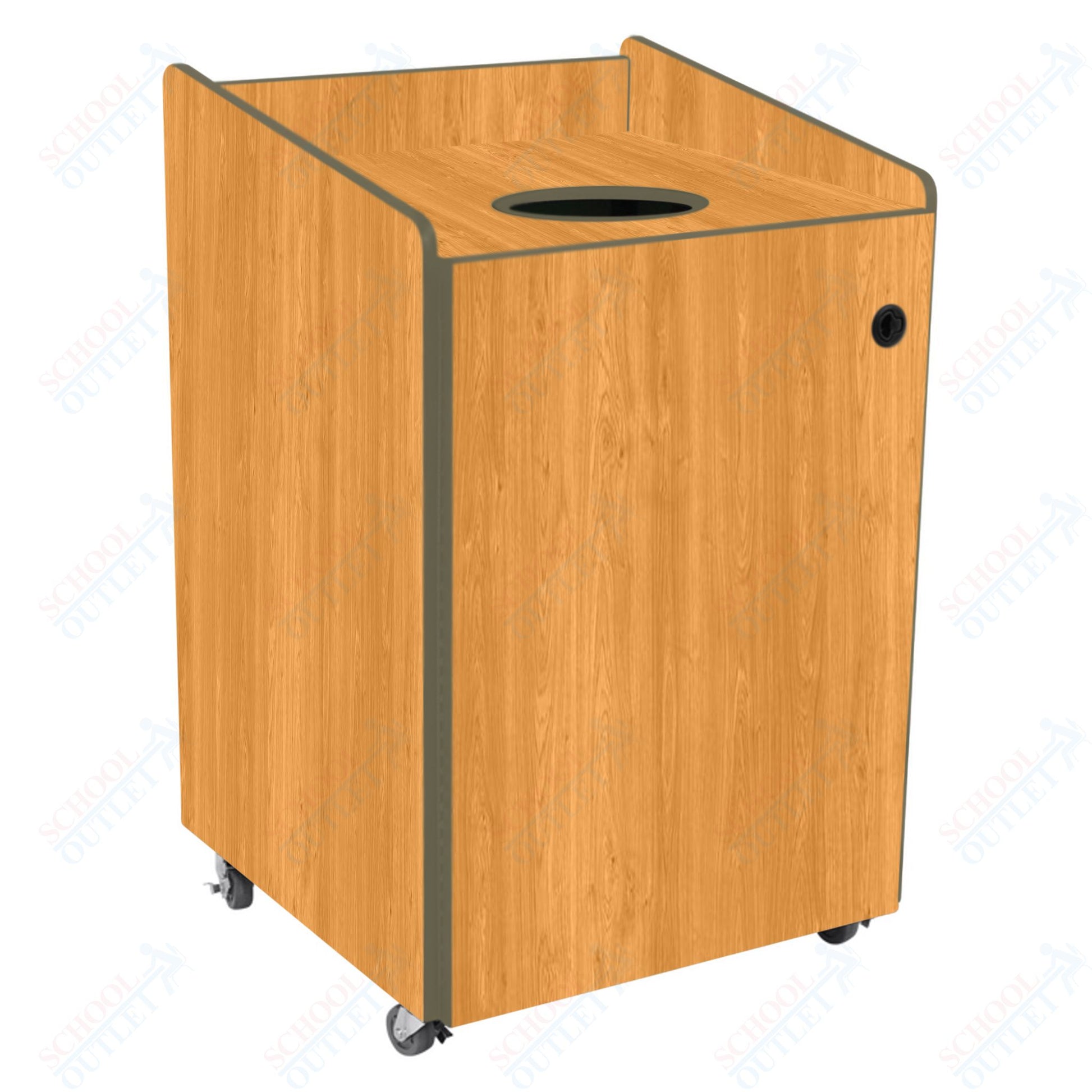AmTab Heavy - Duty Recycling Receptacle - Applicable for 55 Gallon Cans and Drums - 33"W x 32"L x 50"H (AMT - HDRR55) - SchoolOutlet