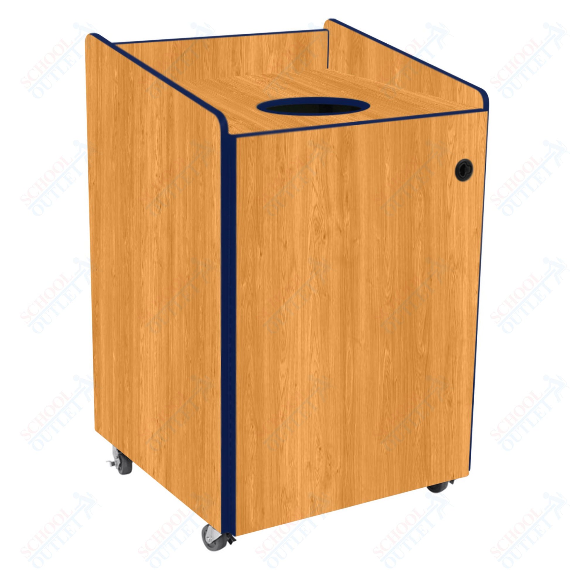 AmTab Heavy - Duty Recycling Receptacle - Applicable for 55 Gallon Cans and Drums - 33"W x 32"L x 50"H (AMT - HDRR55) - SchoolOutlet
