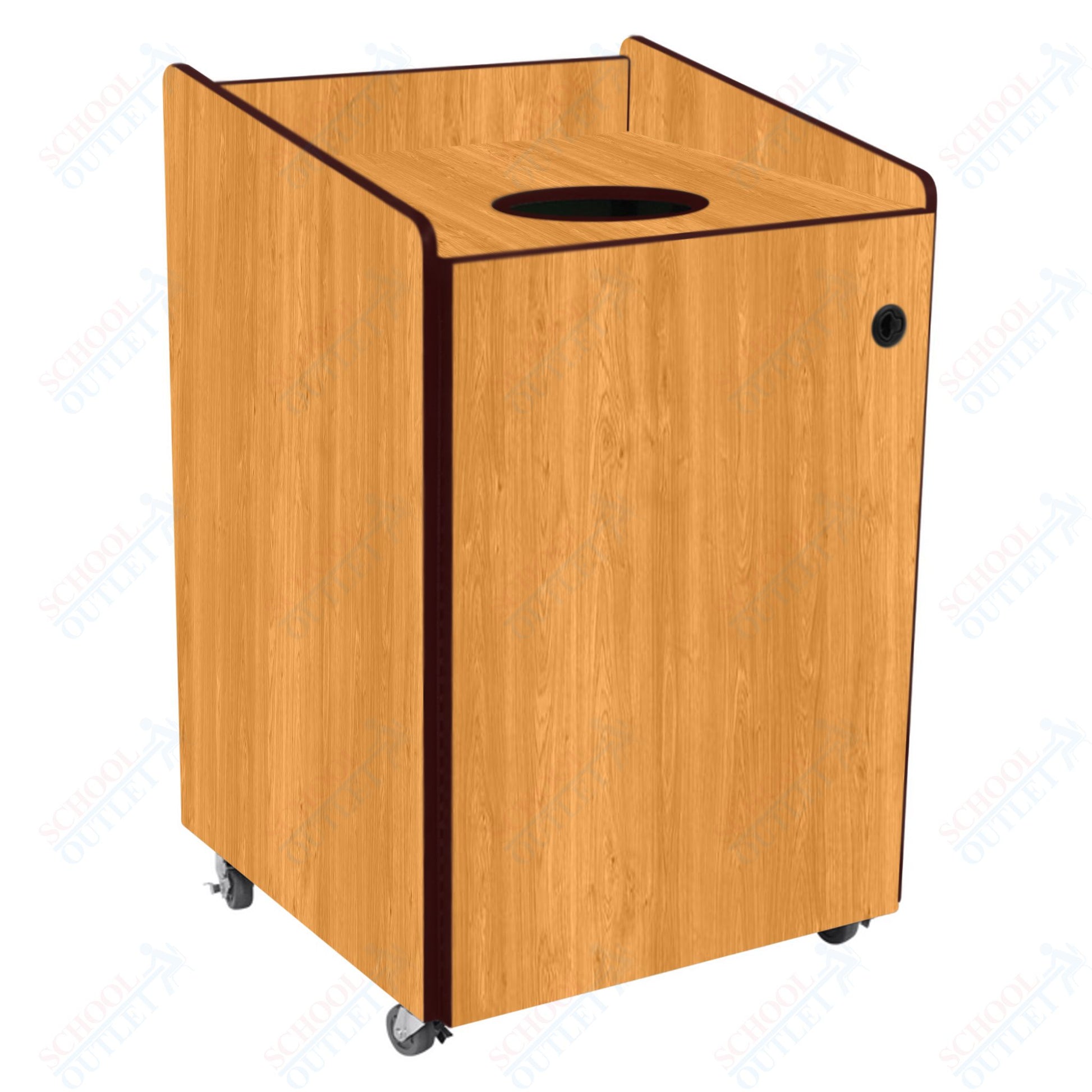 AmTab Heavy - Duty Recycling Receptacle - Applicable for 55 Gallon Cans and Drums - 33"W x 32"L x 50"H (AMT - HDRR55) - SchoolOutlet