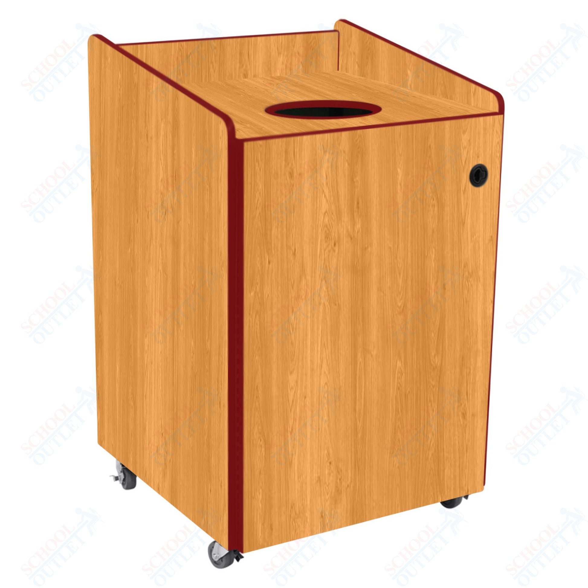 AmTab Heavy - Duty Recycling Receptacle - Applicable for 55 Gallon Cans and Drums - 33"W x 32"L x 50"H (AMT - HDRR55) - SchoolOutlet