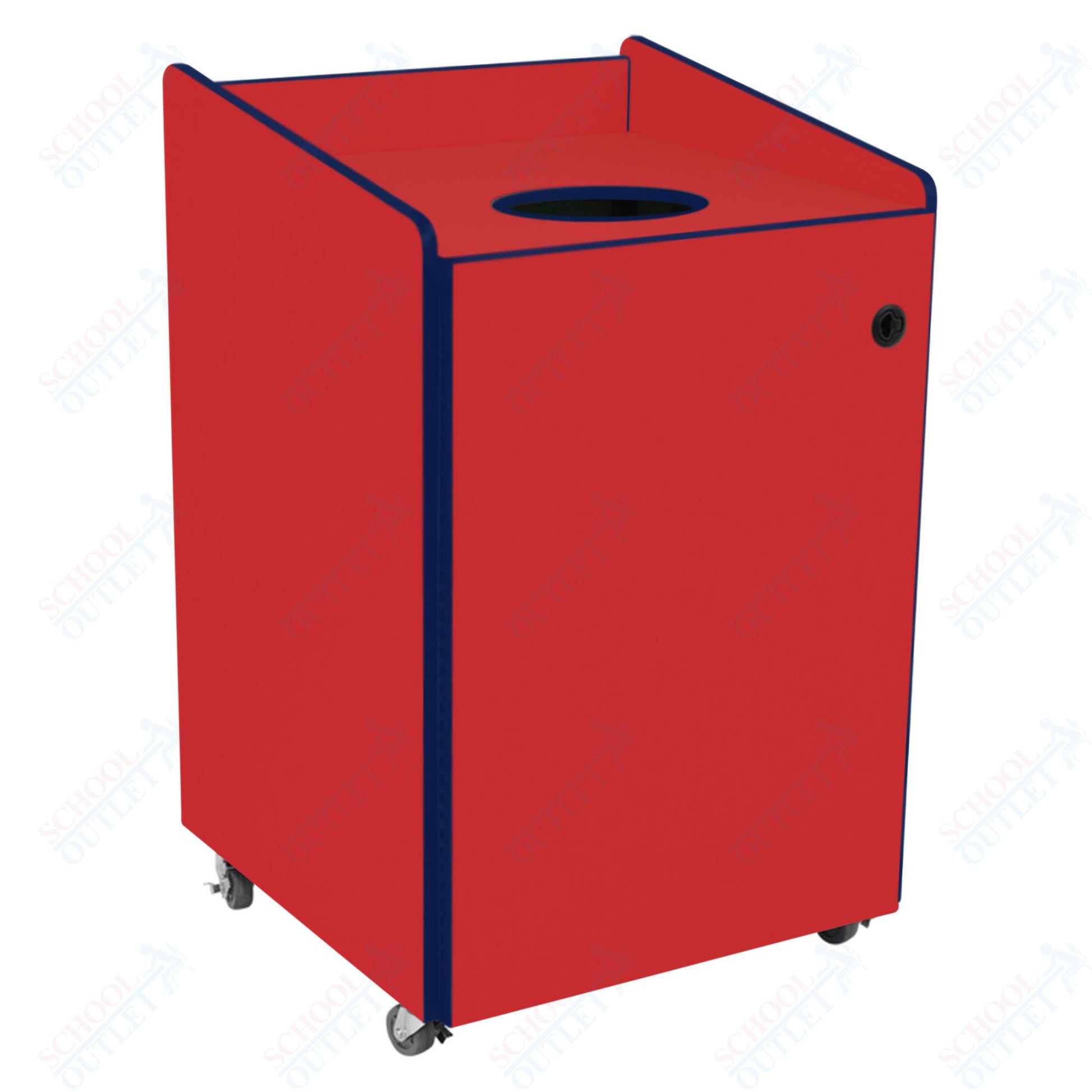 AmTab Heavy - Duty Recycling Receptacle - Applicable for 55 Gallon Cans and Drums - 33"W x 32"L x 50"H (AMT - HDRR55) - SchoolOutlet