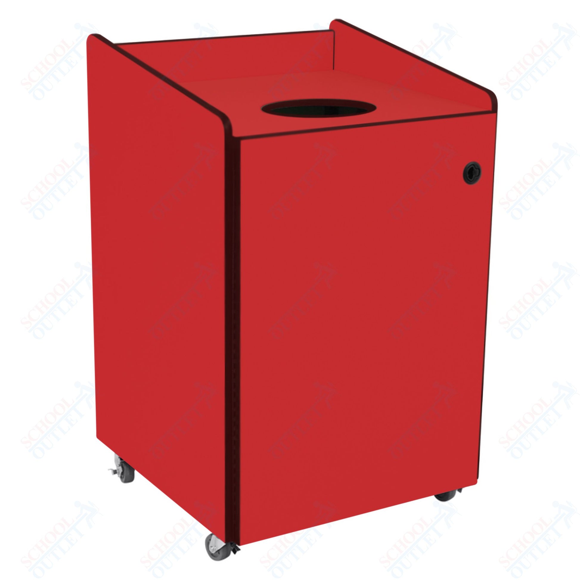 AmTab Heavy - Duty Recycling Receptacle - Applicable for 55 Gallon Cans and Drums - 33"W x 32"L x 50"H (AMT - HDRR55) - SchoolOutlet