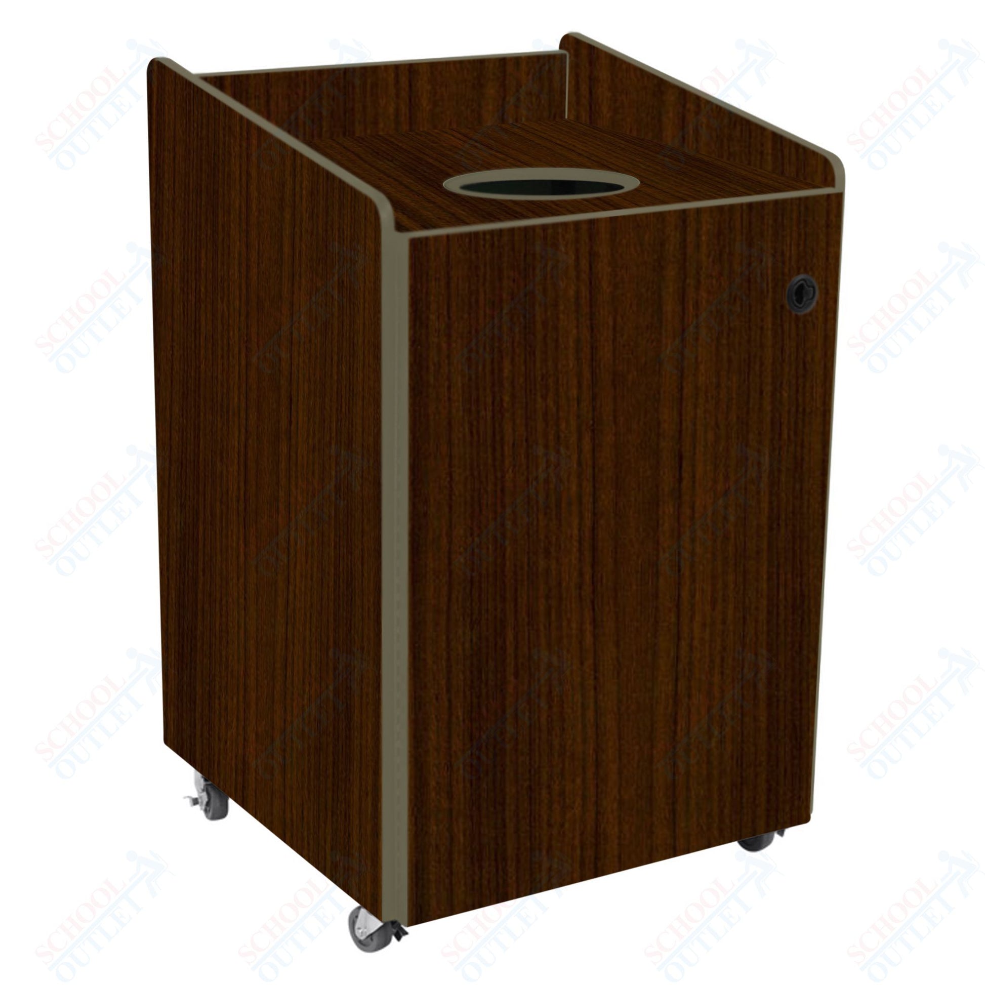AmTab Heavy - Duty Recycling Receptacle - Applicable for 55 Gallon Cans and Drums - 33"W x 32"L x 50"H (AMT - HDRR55) - SchoolOutlet